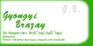 gyongyi brazay business card